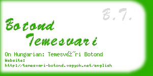 botond temesvari business card